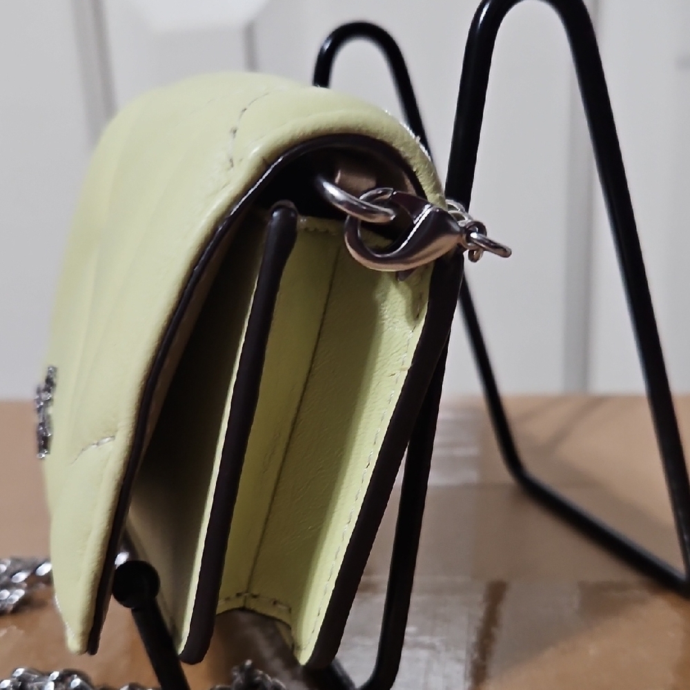 Coach NWT Quilted Leather Mini Card Case Bag - Light Green - Picture 3 of 7